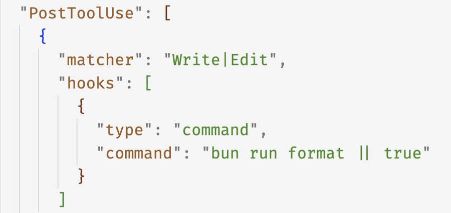 PostToolUse hook for formatting